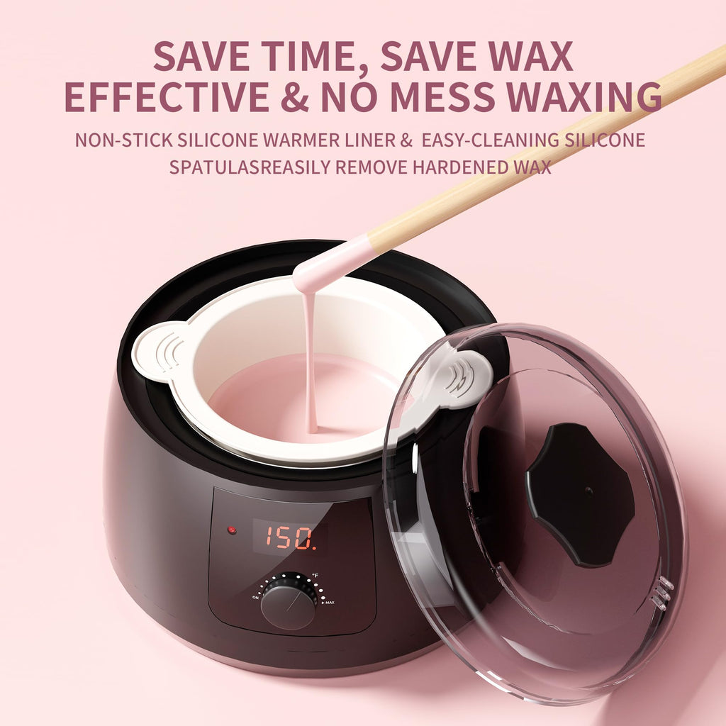 Waxing Kit for Women, Wax Warmer for Hair Removal With 5 Pack Beads, Wax Heater Kit with Non-Stick Easy Clean Pot for Home or Salon.