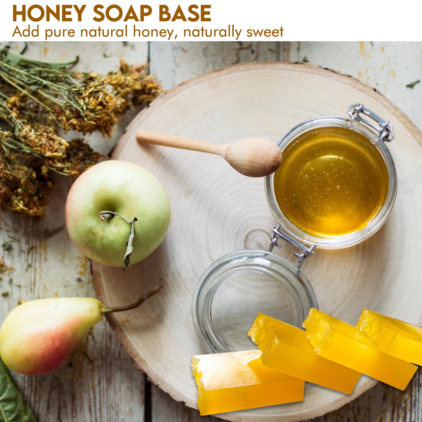 EDSRDRUS 4lb Scent Soap Base DIY Handmade with Honey & Coconut Oil, Moisturizing Melt and Pour Soap Base