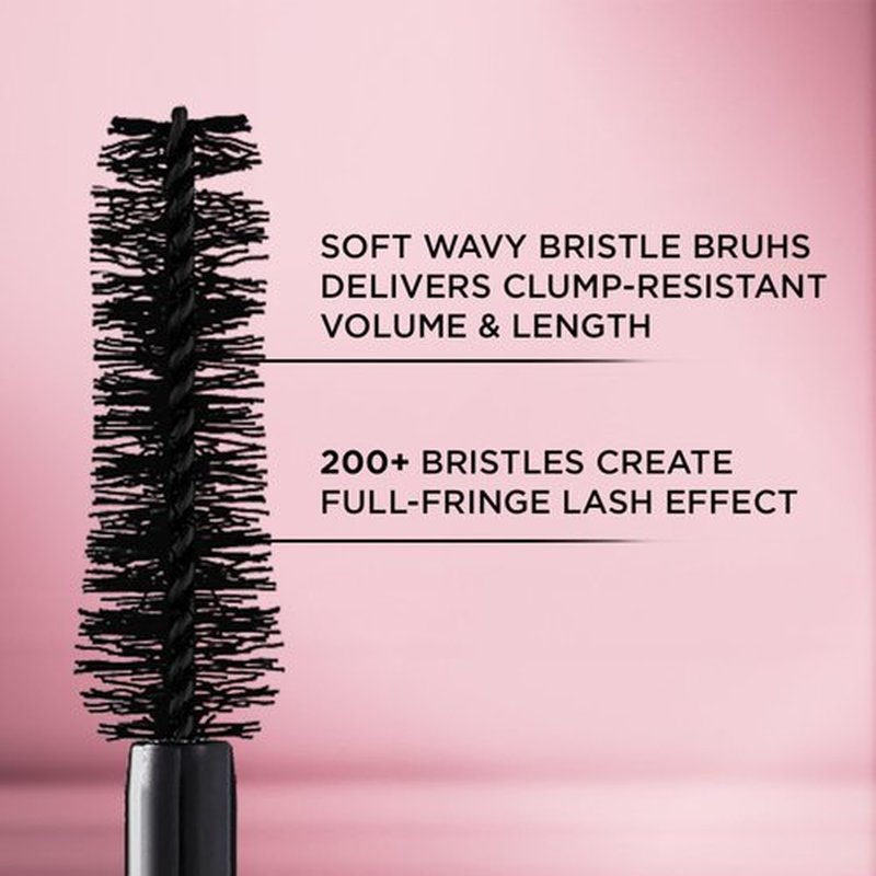 L'Oreal Paris Voluminous Makeup Lash Paradise Waterproof Mascara, Voluptuous Volume, Intense Length, Feathery Soft Full Lashes, No Smudging, No Clumping, Black, 0.25 Fl Oz (Pack of 2)