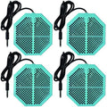 Cell Spa 4 Pack CS-900 Twice Powerful 6.5" x 5.5" Ion Detox Foot Bath Arrays Flat Dual Coil Stainless Steel Aqua Ionic Cleanse Array Compatible with Most 1/4" Plug Type Detox Machines