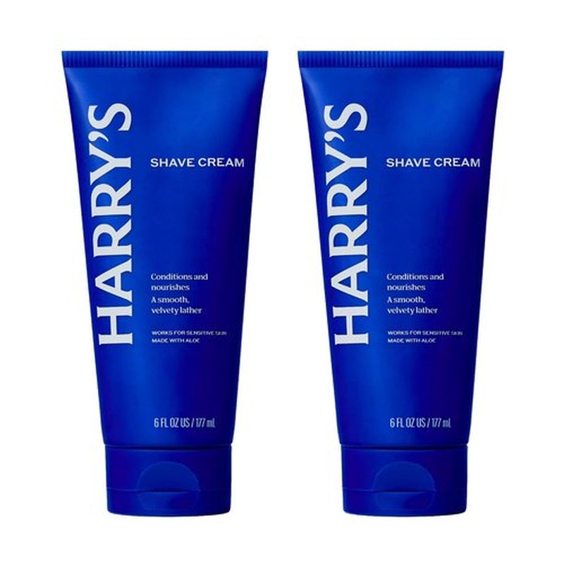 Harry's Shaving Cream for Men - Aloe & Eucalyptus Formula | 6 oz (2 Pack) - Conditions Skin & Softens Facial Hair