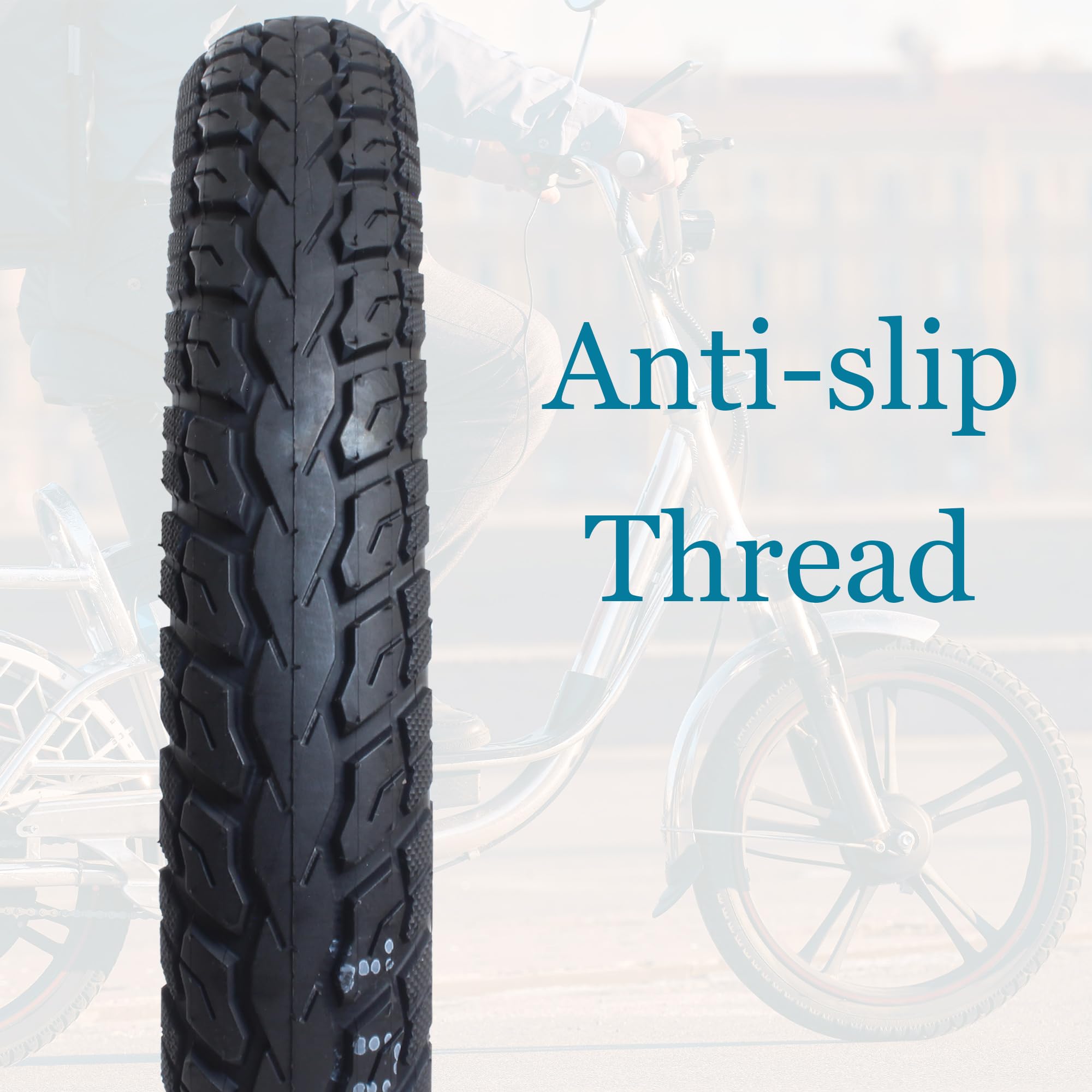 Libereco 2 Pack Electric Bike Tire 14x2.125(57-254 for 10" Rim) with 2 Bent Valve Tubes 3 Tire Levers Anti-Slip Folding E-Bike, Kids Bike Tire