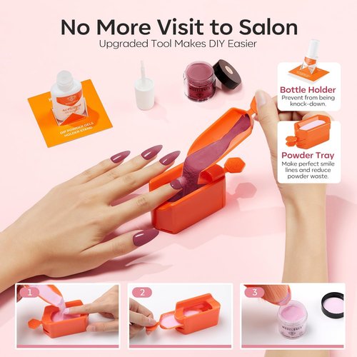 modelones Dip Powder Nail Kit, 20 Colors Pink Blue Black White Nude Grey Dipping Powder Starter Set with Liquid Set Base&Top Activator French Nail Art Salon Long-Lasting DIY Manicure Kit