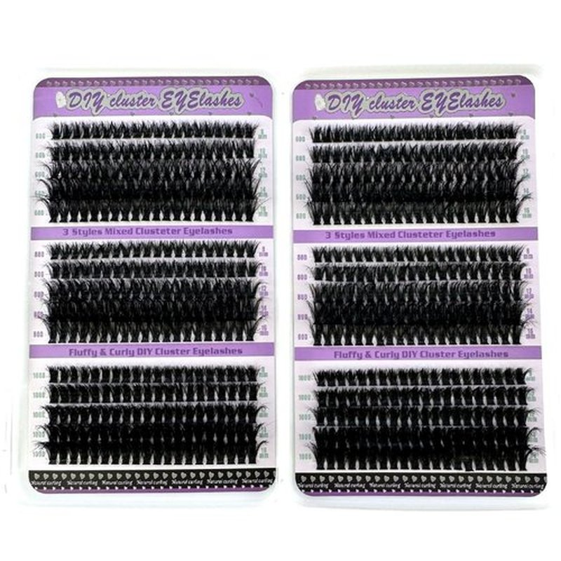 HBZGTLAD 30D/40D/50D/60D/80D Mink Eyelashes 280 Bundles Natural Eyelash extension 3D Russia Volume Individual Eyelash Cluster Makeup Tools Lashes (6gejiemaoshu)