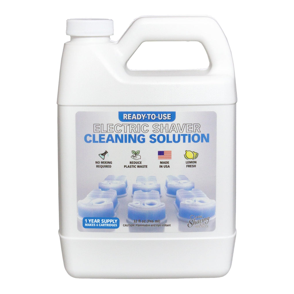 Clark Shaving Co. Cleaning Solution for Braun Clean & Renew, 32 oz