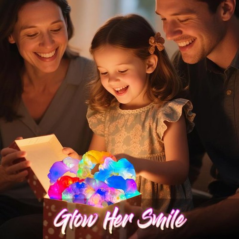 8 PCS Light up Hair Scrunchies, 3 Glow Modes, Hair Accessories for Women & Girl, Glow in the Dark Party Supply for Birthday Festival Rave Concert