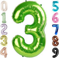 Numbers Balloon - 40 Inch Large Light Green 3 for Three Year Old Birthday Decor | Party Decorations