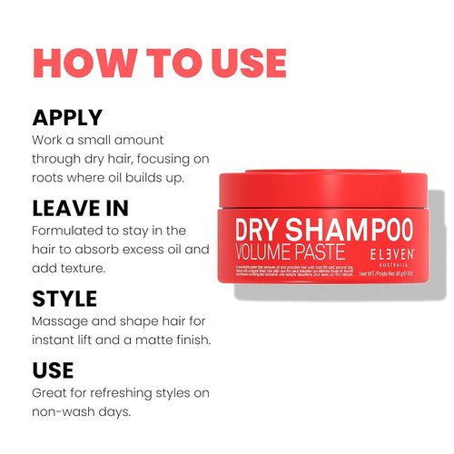 ELEVEN AUSTRALIA Dry Shampoo Volume Paste - Lightweight Formula for Men & Women, Adds Texture & Freshness