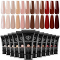 modelones Poly Nail Extension Gel 12 Colors Fall Winter Autumn Nude Skin Tone Red Classic Colors Nail Art Design Salon Gift for Women