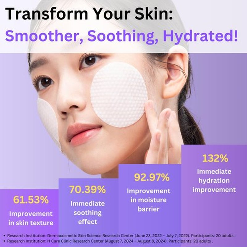 PURIPIA Metabiome Korean Toner Pads for Clear face Skin Care Soothing exfoliating Cotton Tea Tree Toning pad Sheet mask Blemish brightening Dry Facial Vitamin c Collagen