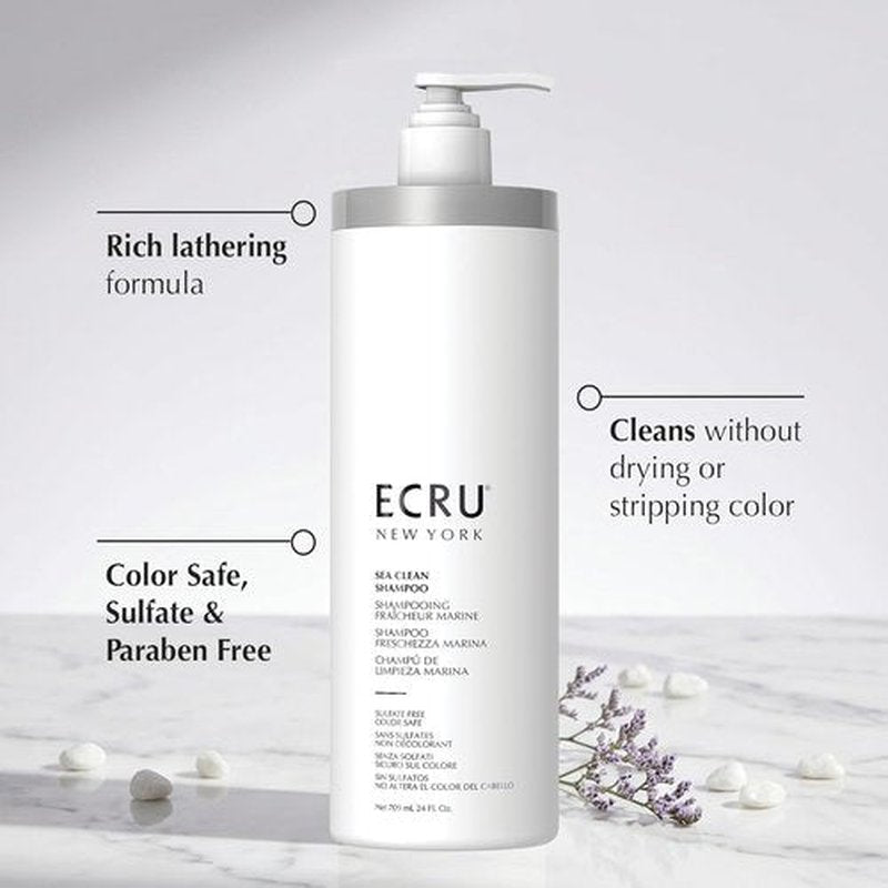 ECRU NEW YORK Sea Clean Shampoo - Nourishing Formula for Healthy, Clean Hair | 8.5 Fl Oz