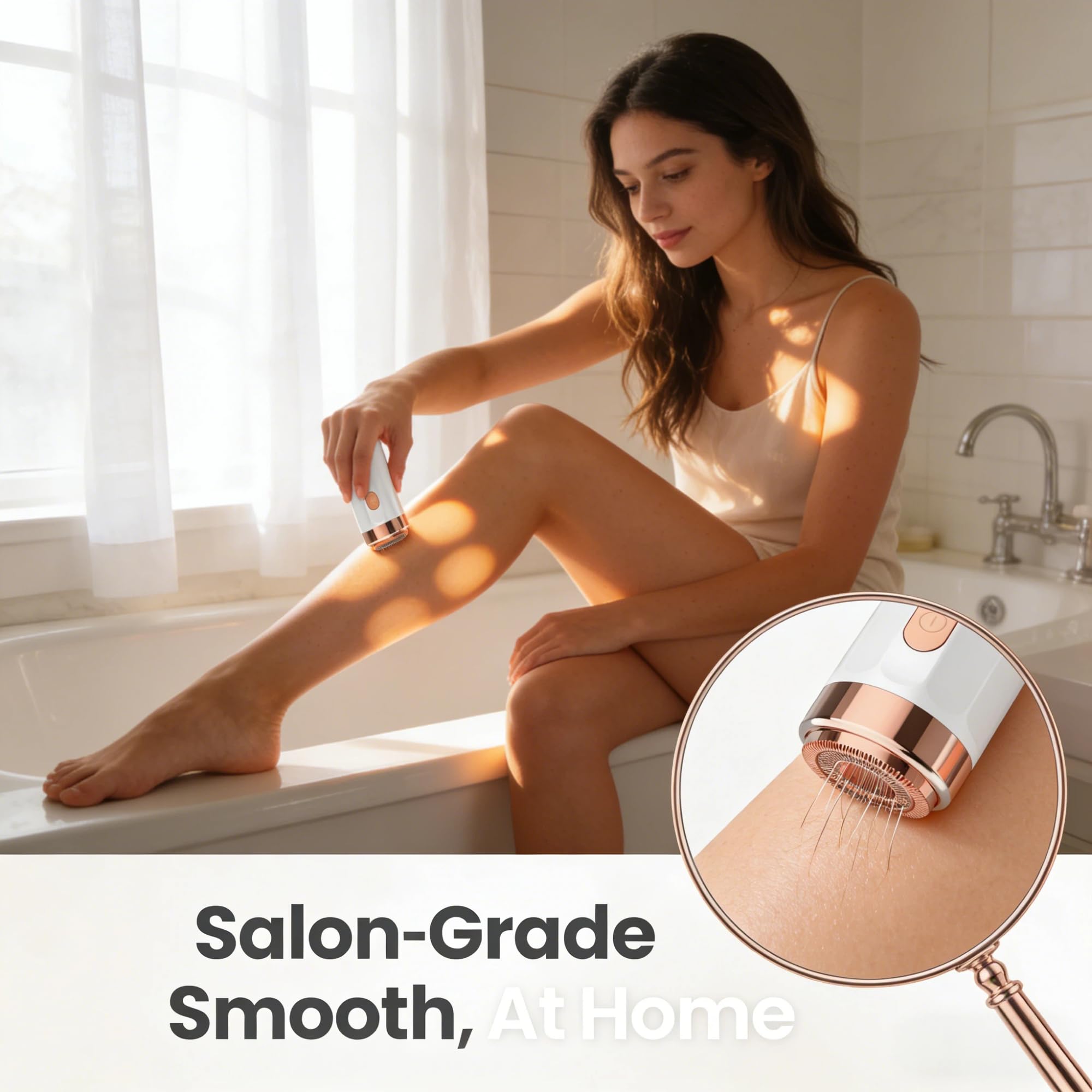 Vynsarixel Portable Hair Remover for Women, Rechargeable & Waterproof