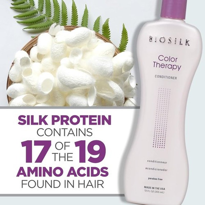 BioSilk Color Therapy Conditioner - Moisture Replenishing & Color Protecting | Enhances Vibrancy & Shine, 12 Oz