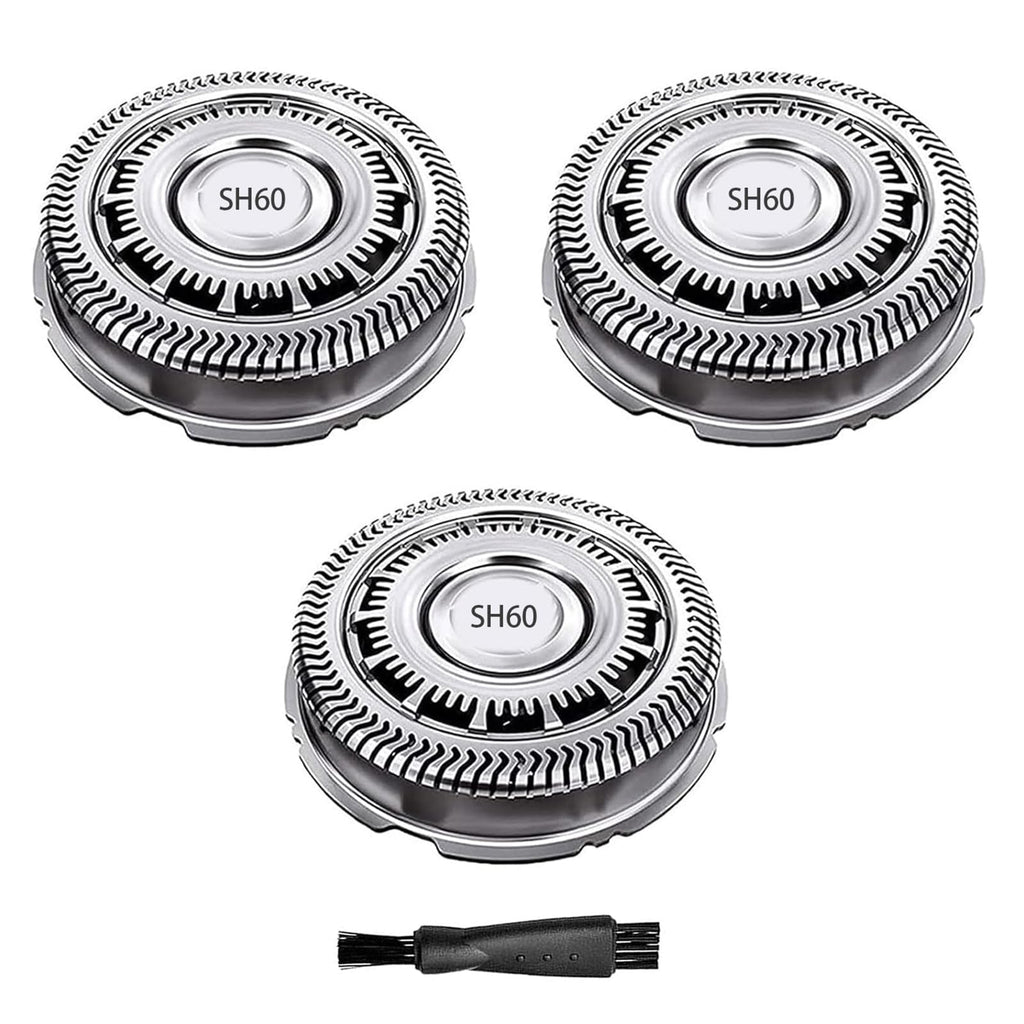 SH60 Replacement Blades Compatible with Philips Norelco Series 6000, SH60 Replacement Shaver Heads Compatible with Philips Razors S6880/81 S6850/85 S6810/82 Etc Modesl (3 pack)