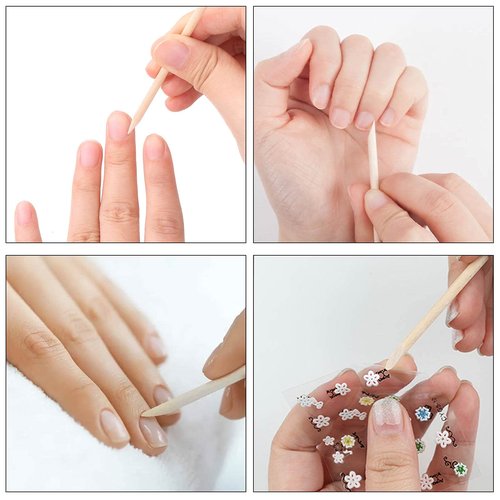 FUNSUEI 2000 PCS 4.5 Inches Orange Sticks for Nails, Double Sided Orange Wood Nail Sticks, Orange Wood Cuticle Sticks for Cuticle Pusher Remover Manicure Pedicure