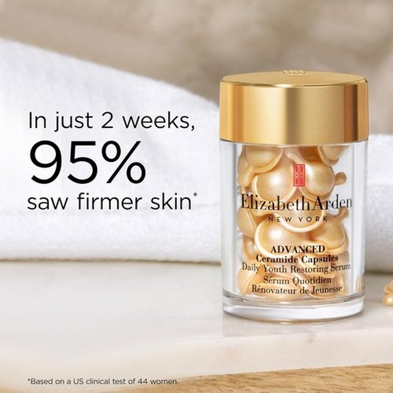 Elizabeth Arden Advanced Ceramide Face Serum Capsules - Anti-Aging Hydrating Formula for Radiant, Firm Skin