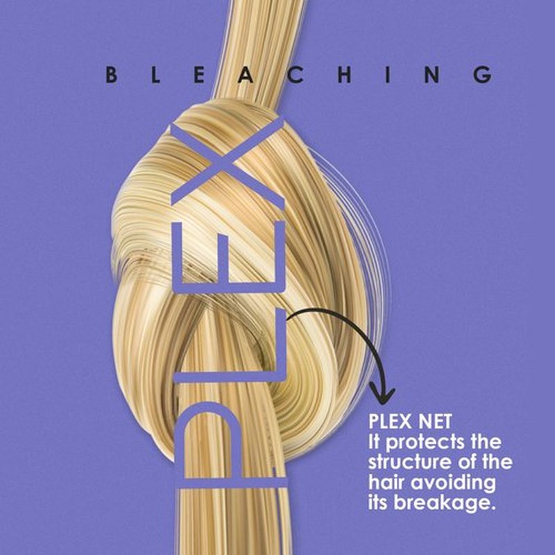 Hellawell Professionals BLONDISH PLEX + 9 Hair Bleaching Powder, Plex Hair Bleach, Highlights, Hair Lightener, Lightens more than 9 Tones, 180gr, 6.34 oz