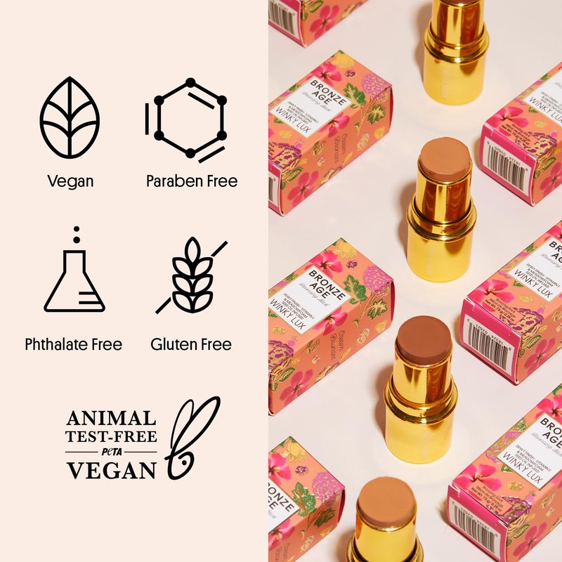 Winky Lux Bronze Age Bronzer Stick – Cream Bronzer & Contour with Hydrating, Blendable, Buildable Coverage for Flawless, Smooth Skin, Infused with Vitamin E, Golden Touch
