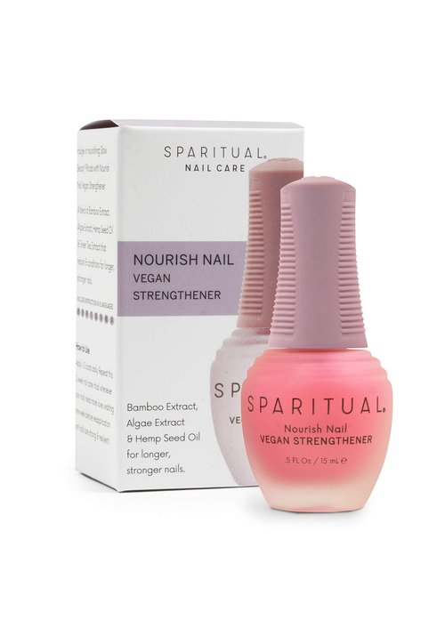 SPARITUAL Nourish Nail Vegan Strengthener | Nail Strengthening Treatment to condition dry and damaged nails | 0.5 fl oz