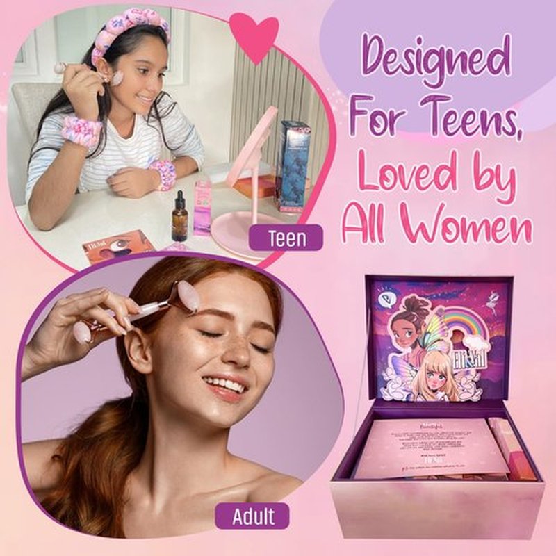 Tween Gift Box – Gifts Basket Teen Girl – Spa Kit for Teen Girls with Skincare and Self-Care Essentials – Birthday or Holiday Present