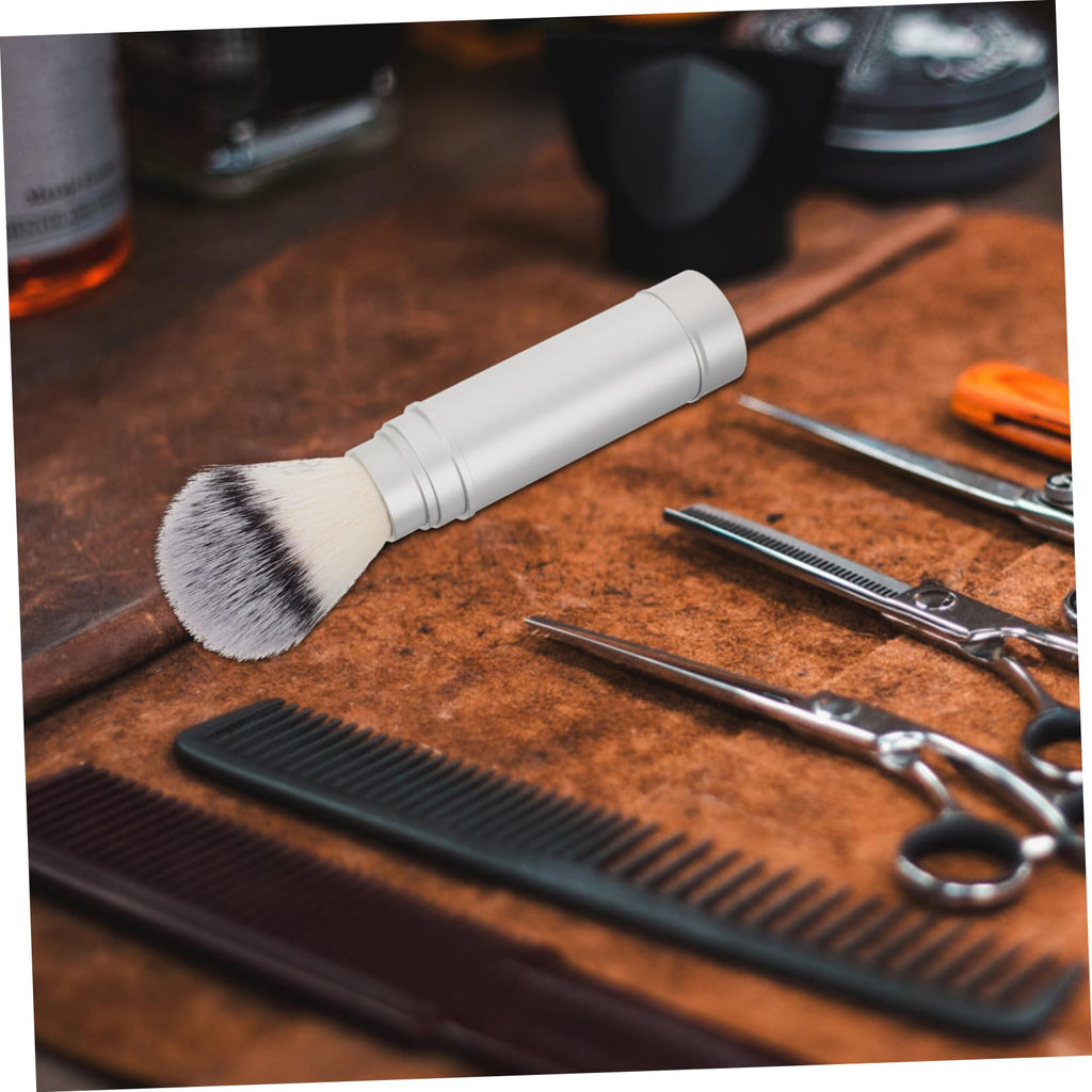 Men S Shaving Brush Portable Travel Beard Brush Lightweight Nylon Fiber Shave for Facial Hair Styling and Beard Cleansing 6.29X1.77X1.77 in