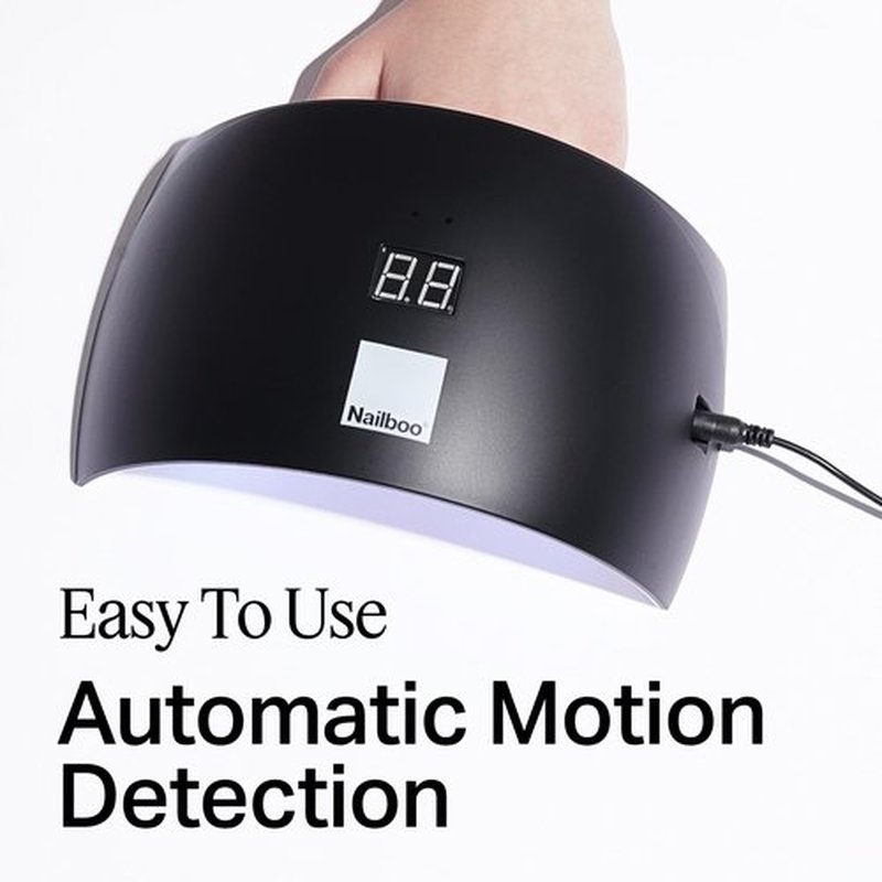 Nailboo Pro Cure LED Lamp – Lightweight UV or LED Nail Dryer with Automatic Sensor, Even Curing for Gel Polish, Compact Arch Design for Hands & Toes, One Size