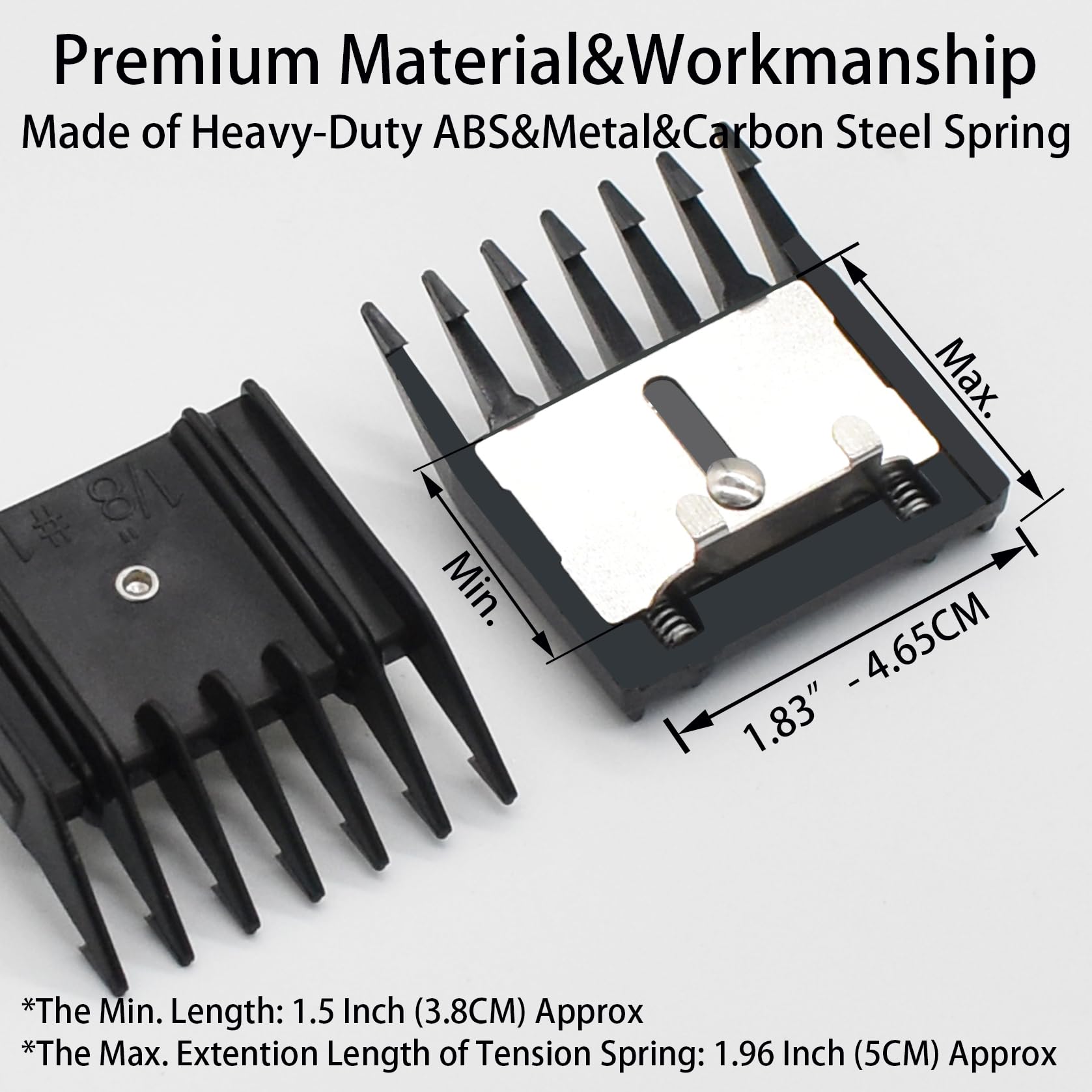 AIRERA Professional A5 Style Animal Hair Clipper Attachment Guard Guide Cutting Combs 76926-900, Compatible with Oster Classic 76 A5 Andis AG BG Wahl KM Pet Groomers (Green, #1-1/8")