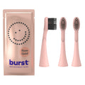 BURST Genuine Replacement Heads for Original Sonic Toothbrush (Rose Gold)