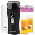 Digital Honey Wax Kit for Women's Hair Removal - Roll On Warmer with 2 Cartridges and 100 Wax Strips
