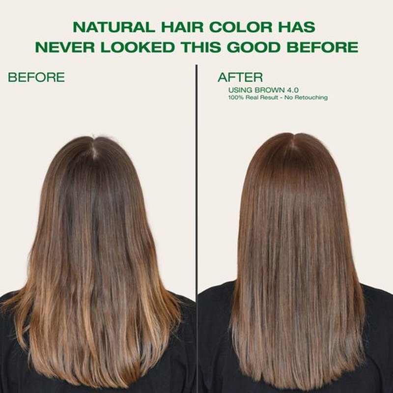 Naturigin Permanent Hair Dye | 100% Gray Coverage - 4.0 Brown, Ammonia-Free & Vegan Formula