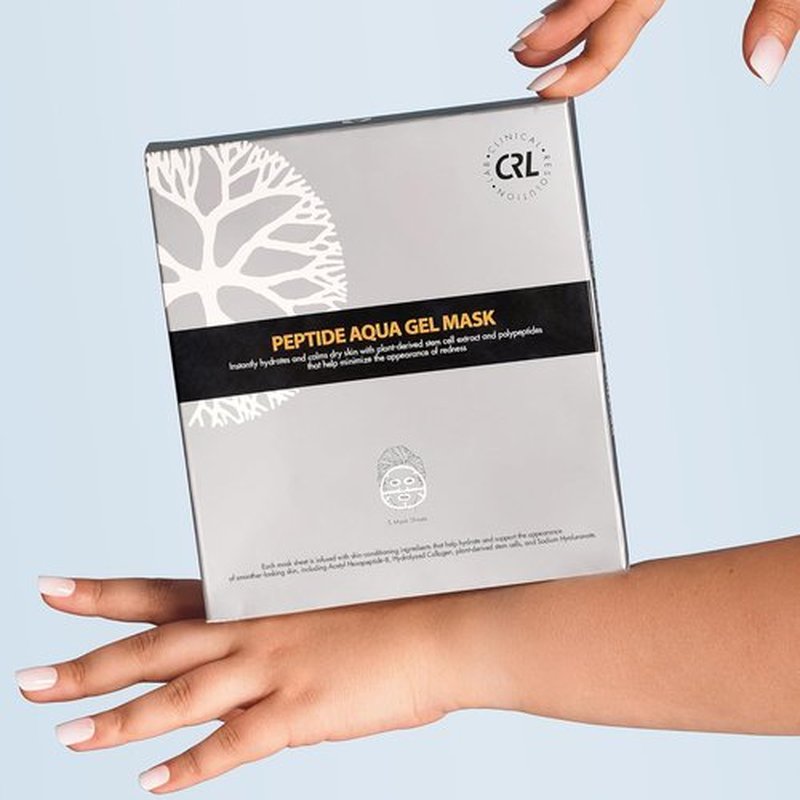 Clinical Resolution CRL Peptide Aqua Gel Mask - 5 Pack for Instant Hydration & Soothing Relief