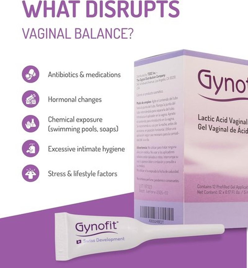 Gynofit Vaginal Health Bundle - pH-Balancing Cleansing Lotion & Lactic Acid Gel (12 Count) | Gynecologist Recommended Daily Wash & Moisturizer