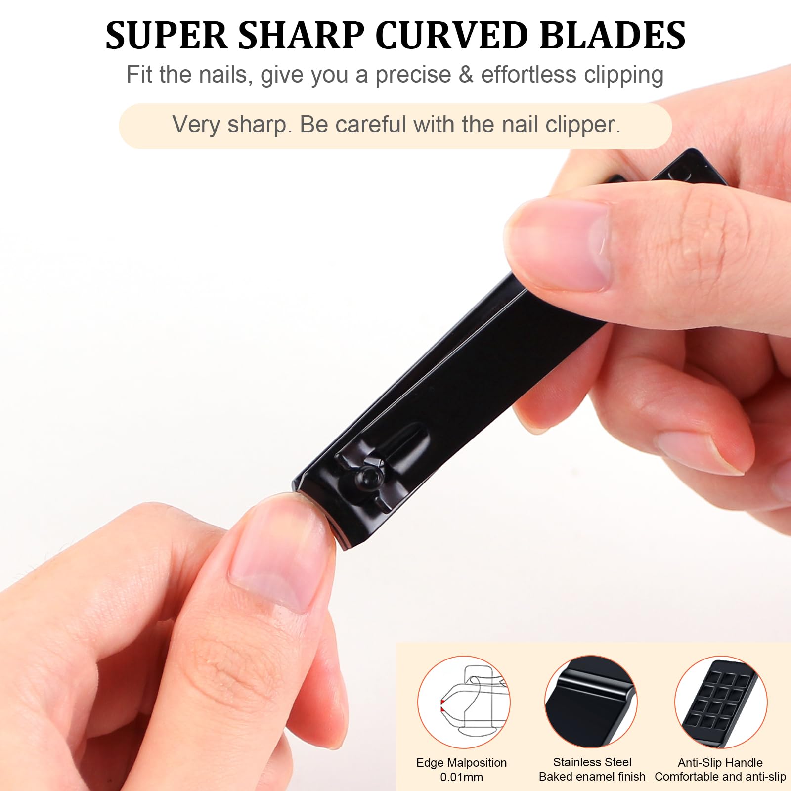 Tweezers Set and Nail Clippers 8Pcs Precision No Gaps Eyebrow Tweezer Kit for Facial Hair Men & Women Travel Tweezers with Leather Case (Black/Red)