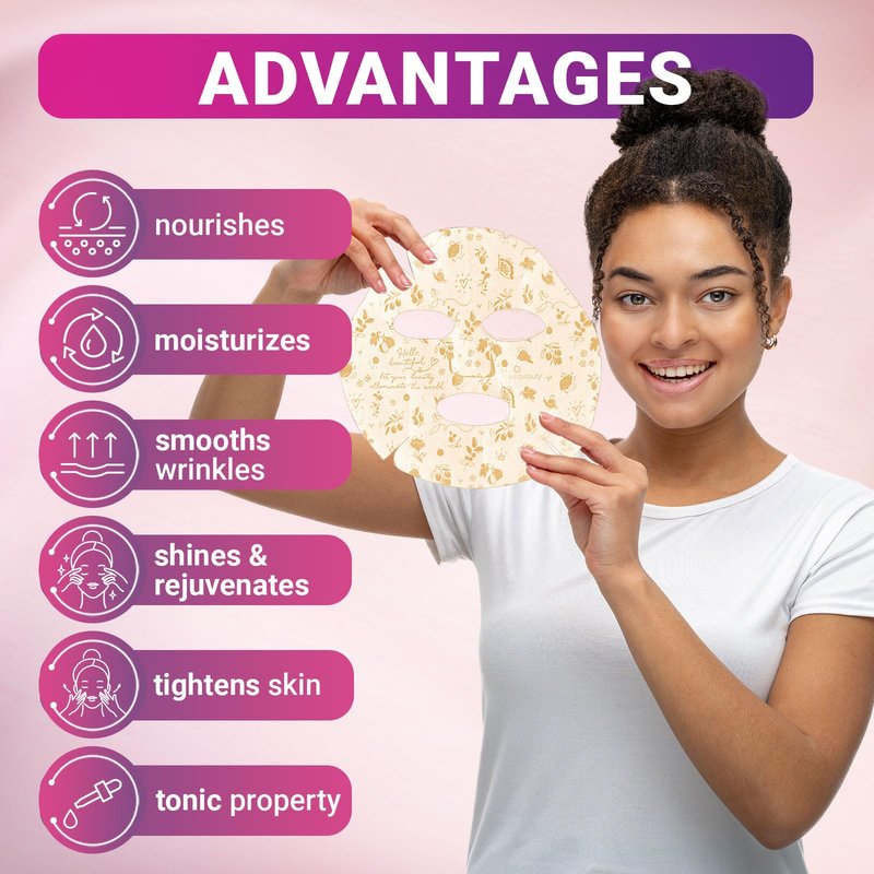 VIABEAUTY 12 Pack of Snail Mucin Mask Collagen Face Mask with Ceramides & Hyaluronic Acid Facial Sheet Mask - Rejuvenating, Deep Hydrating & Moisturizing Face Masks Skincare for All Skin Types