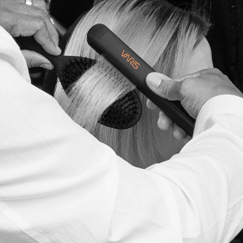 VARIS Smoothing Brush - Effortless Styling Tool for Silky, Frizz-Free Hair