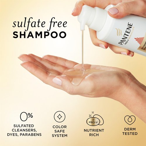 Pantene Pro-V Miracles Sulfate Free Shampoo, Extreme Damage Care Regenerative Oil Blend, Soften and Strengthen Stressed, Dry, Damaged Hair, Argan & Jojoba Oils, Paraben-Free, 13.5 Fl Oz