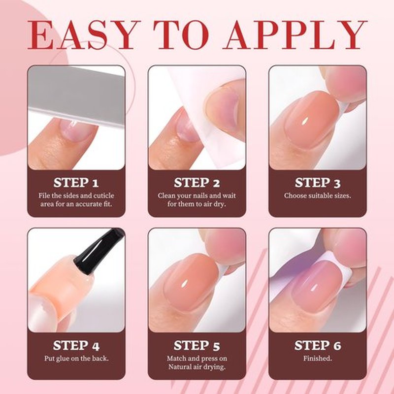 300pc White French Tips Press on Nails Short Square Fake Nails with Glue Tabs, Short Nails Press ons Nail Square Nude Pink Acrylic Nails French False Nail Artificial Fingernail 15 Sizes for Women