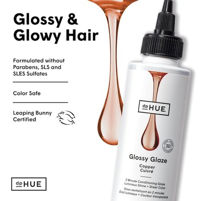 dpHUE Glossy Glaze - Caramel In-Shower Liquid Hair Gloss for Luminous Shine & Color - Paraben Free
