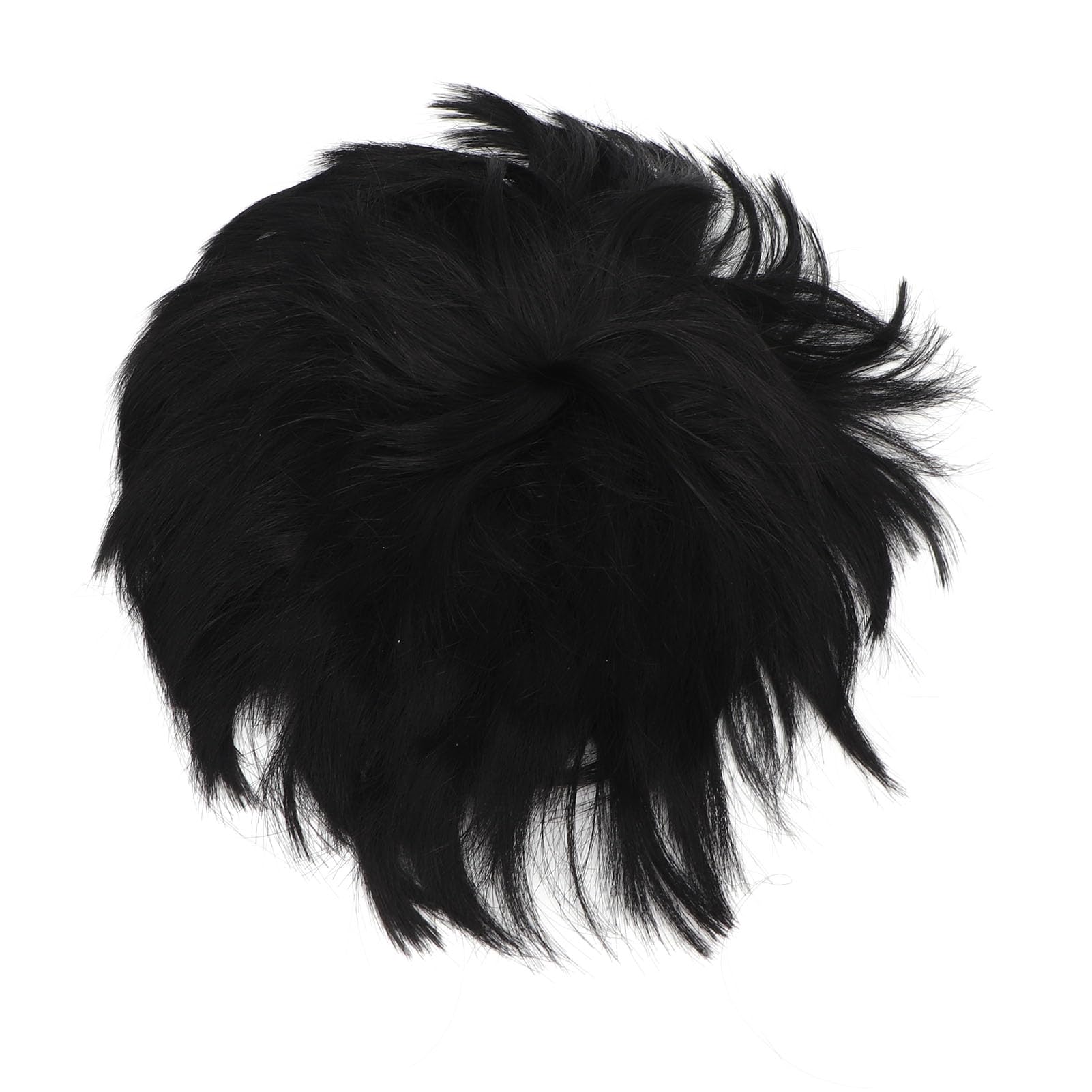 ZASCHMOY Toupee for Men, Real Human Hair Topper Wig with Hairline, Breathable Comfortable Black Short Hairpiece for Daily Use