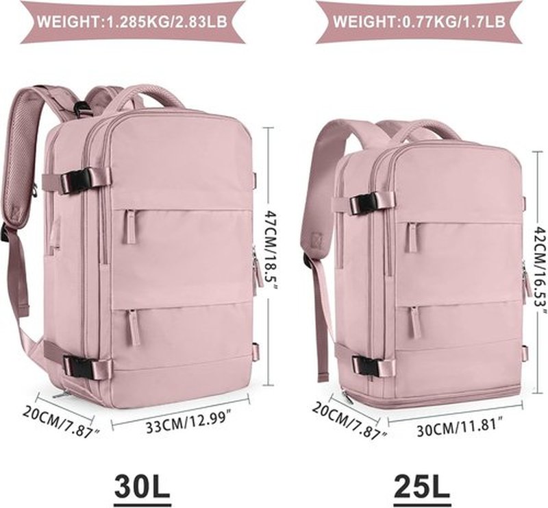 Coowoz Travel Backpack - Waterproof Hiking Backpack for Men & Women | Casual Daypack (Pink/Purple)
