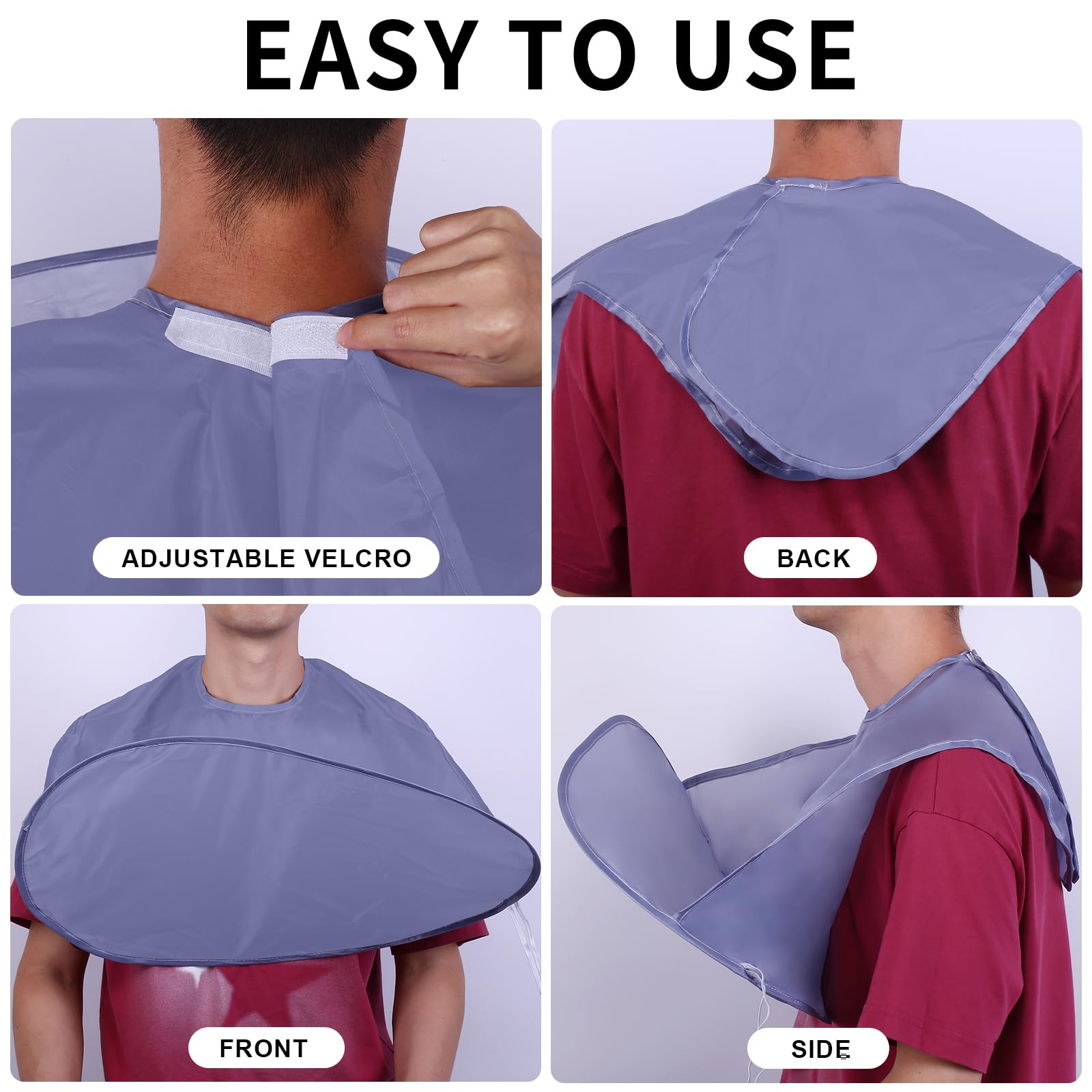 PRIVILLA Beard Bib, Beard Apron Foldable Multi-Purpose Shaving Bib, Apron for Men for All Men'S Gifts (grey)