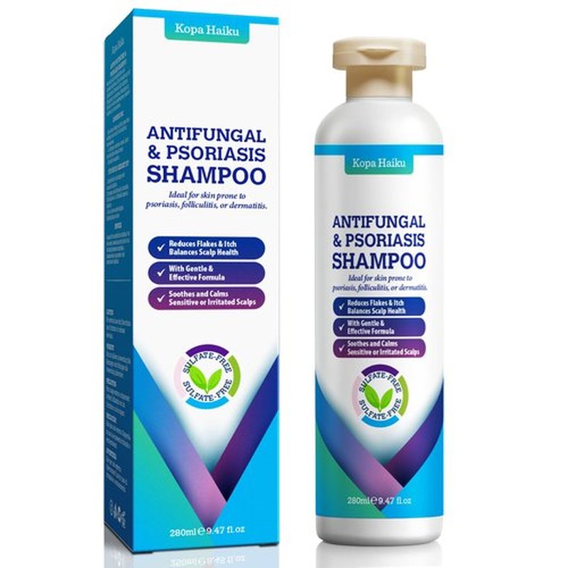 Psoriasis & Seborrheic Dermatitis Antifungal Shampoo: Folliculitis Shampoo, Anti-Dandruff Cleanser for Scalp Acne, Itchy, Redness-Prone Scalp – with Salicylic Acid, Rice Water & Rosemary Oil 9.47 FLOZ