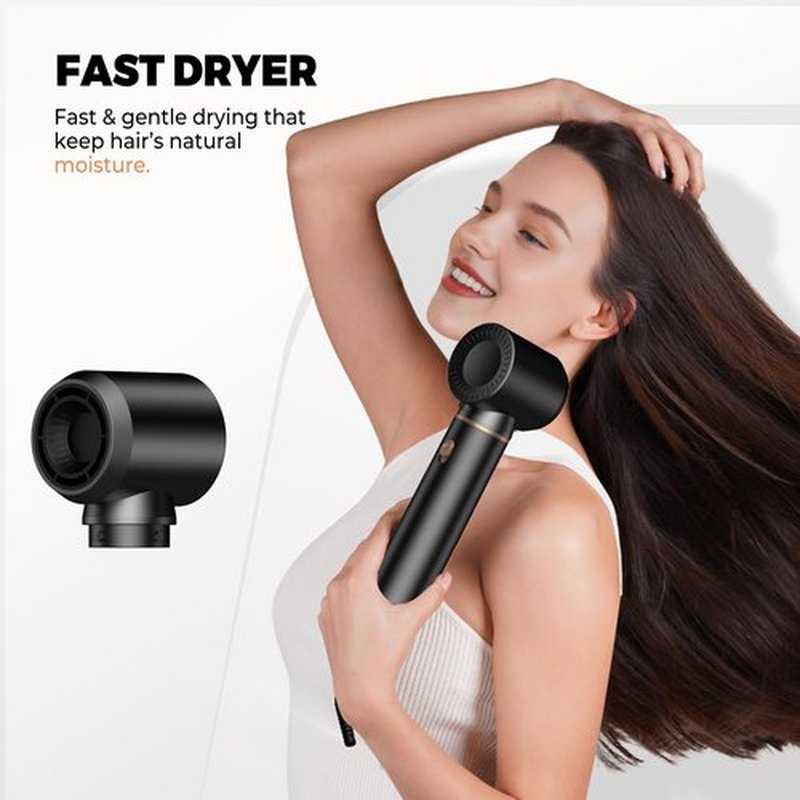 5 in 1 Hair Dryer Brush,Upgrade Air Styler Wrap with LCD Display,Blow Dryer Brush Air Curler Heating Up to 110°C,Negative Ion Blowout Brush Set As A Gift for Straight/Curl/Drying/Smoothing