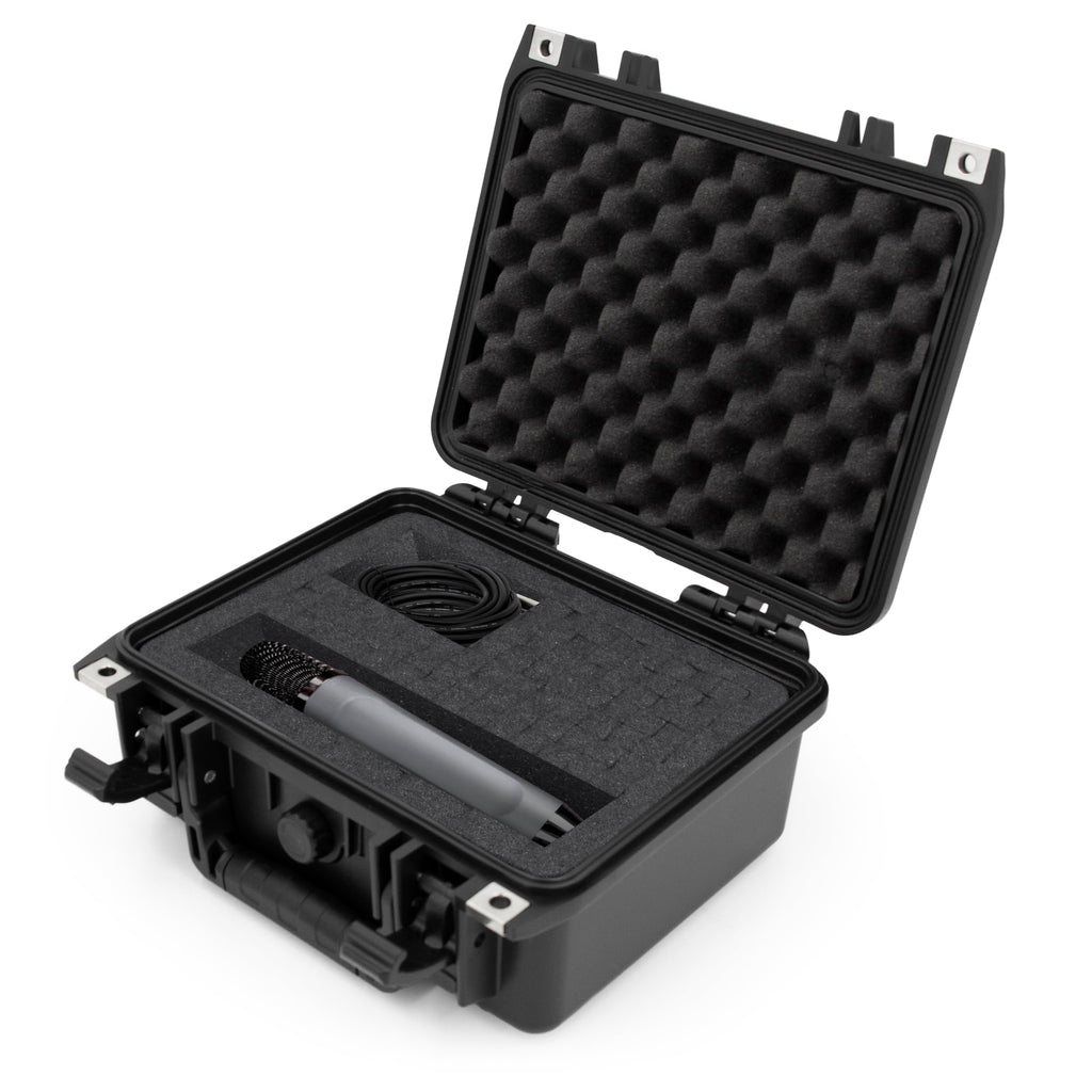 Casematix 11" Waterproof Studio Recording Microphone Case Compatible with Blue Ember Xlr Condenser Microphone and Audio Accessories