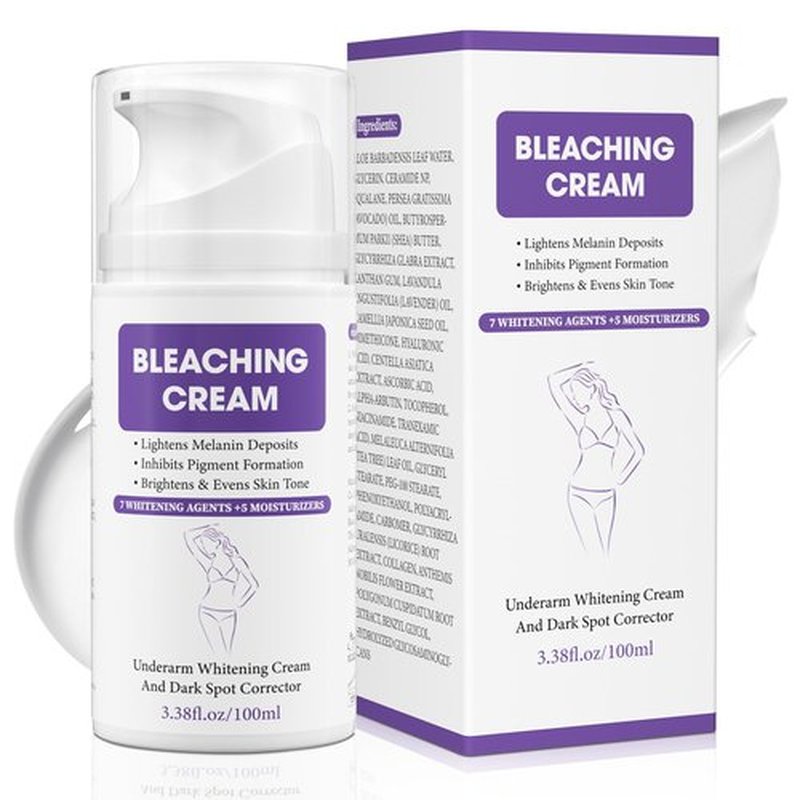 Skin Bleaching Cream, Dark Spot Remover for Face and Body, Hyperpigmentation Relief, Skin Lightening Cream with Vitamin C for Intimate Areas, Underarms, Knees, Elbows & Bikini Line, 3.38fl.oz