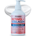 Alozera Retinol Collagen Face & Body Lotion - Non-Greasy, Lightweight Moisturizer for Aging Skin | 16.9 oz