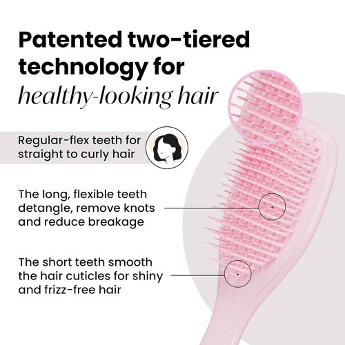 Tangle Teezer Mini Ultimate Detangler Hairbrush & Travel-Size Spray Bottle Duo | Millennial Pink, All Hair Types