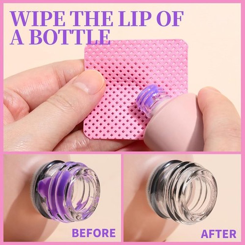 FANDAMEI Lint-Free Nail Wipes - 740PCS Gel Nail Cleaning Pads for Perfect Nail Prep