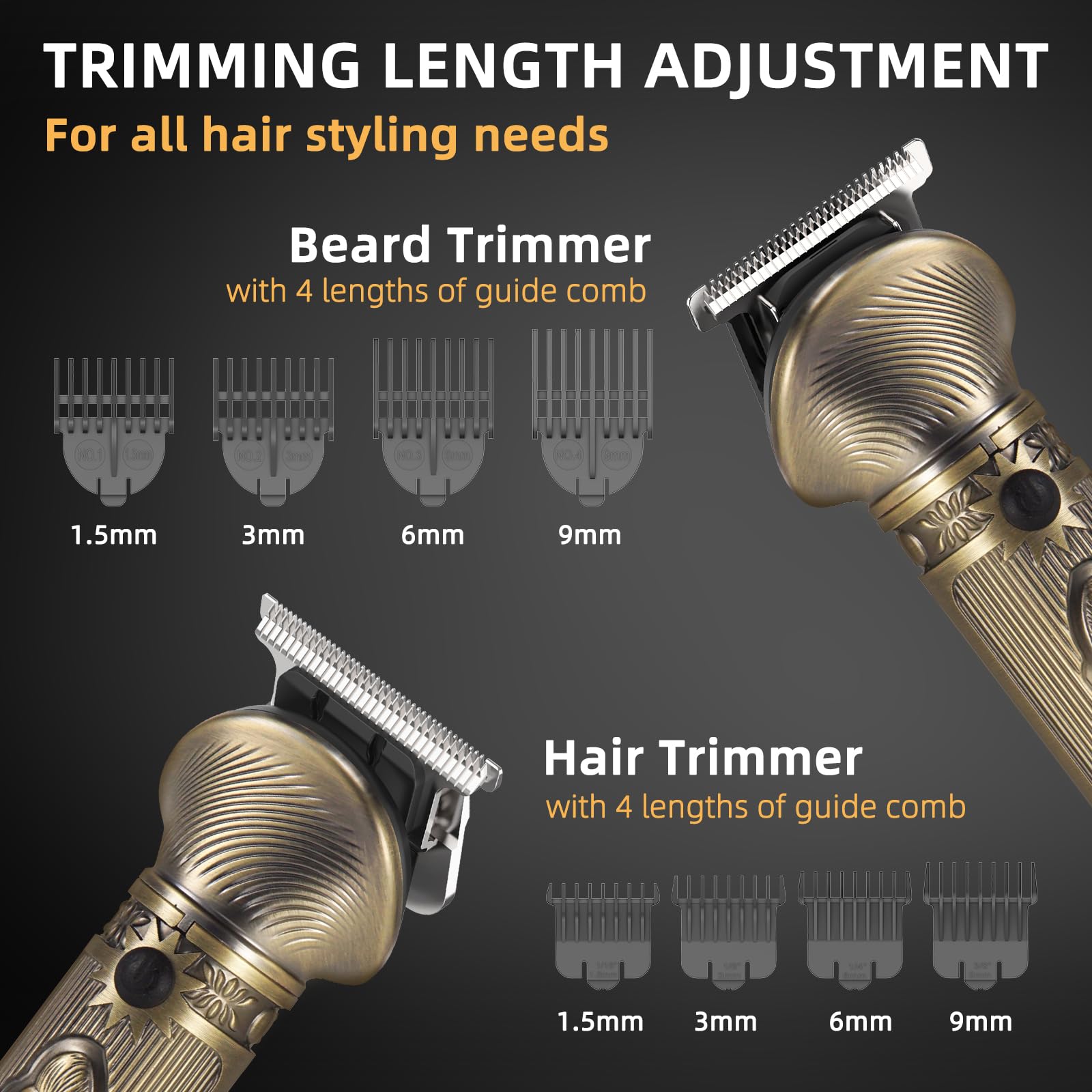 REHOYO Beard Trimmer for Men, Travel Electric Shavers for Men with Case, Cordless Hair Clipper, Mens Grooming Kit for Mustache Body Nose Face - 180 Mins Shaving, Gifts for Him & Father