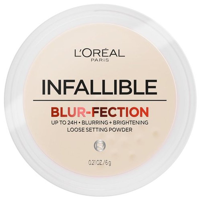 L'Oreal Paris Infallible Blur-Fection Loose Setting Powder - 24HR Blurring Face Powder, Translucent Light